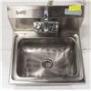 Image 2 : EFI 17"X 15.5" S/S WALL MOUNT SINK W/ FAUCET