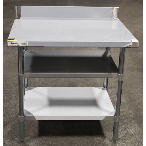OMCAN 30" X 36" X 34.5" S/S WORK TABLE W/ 4" BACK