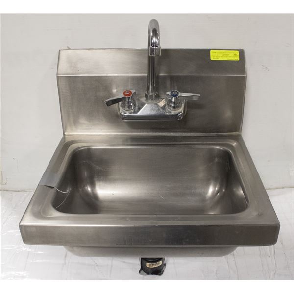 17" X 15.5" WALL MOUNT S/S SINK W/ FAUCET