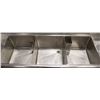 Image 2 : 18" x 21" x 31" 3 WELL S/S SINK W/ LEFT & RIGHT