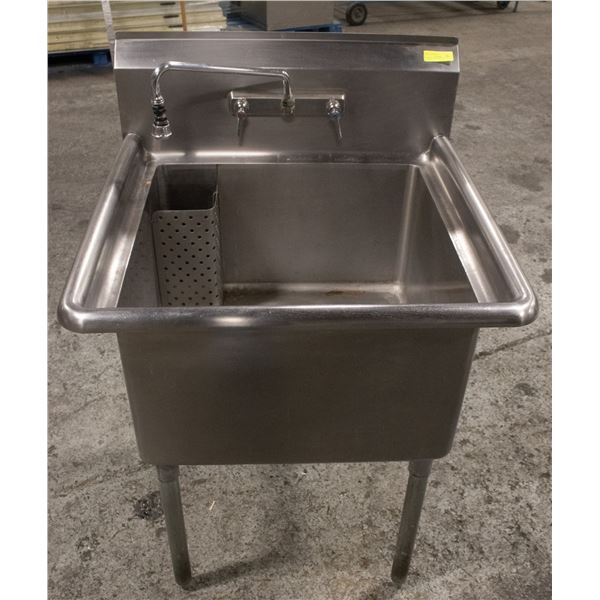 24" X 24" X 14" SINGLE WELL SING W/ FAUCET