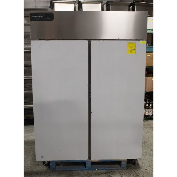 DELFIELD DOUBLE STAINLESS STEEL DOOR FREEZER