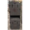 Image 1 : TWO TIER WOOD STORAGE CABINET / RECYCLE BIN