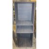 Image 2 : TWO TIER WOOD STORAGE CABINET / RECYCLE BIN