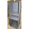Image 3 : TWO TIER WOOD STORAGE CABINET / RECYCLE BIN