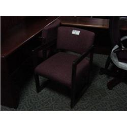 Burgandy Wqlnut Client Chair