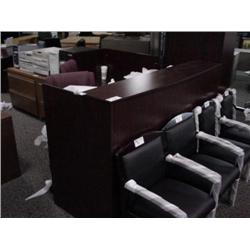 Mahogany L-shape Reception Suite With/