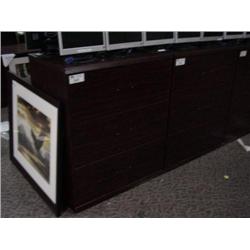 Mahogany 3 Drawer Lateral File Cabinet