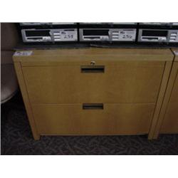 Honey Maple 2 Drawer Lateral File Cabinet