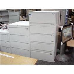 White 5 Drawer Lateral File Cabinet