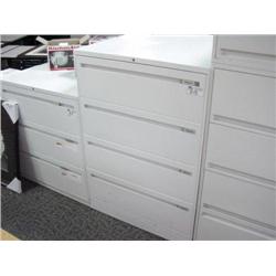 White 4 Drawer Lateral File Cabinet