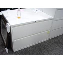 White 2  Drawer Lateral File Cabinet