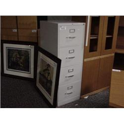 Grey 4 Drawer Legal Side File Cabinet