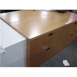 Honey Maple 2 Drawer Lateral File Cabinet