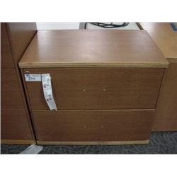 Honey Maple 2 Drawer Lateral File Cabinet