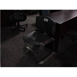 Grey Chrome Stacker Chair