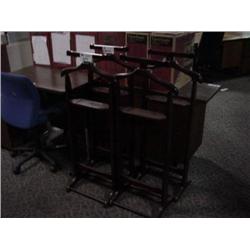 4 Mahogany Luggage Racks