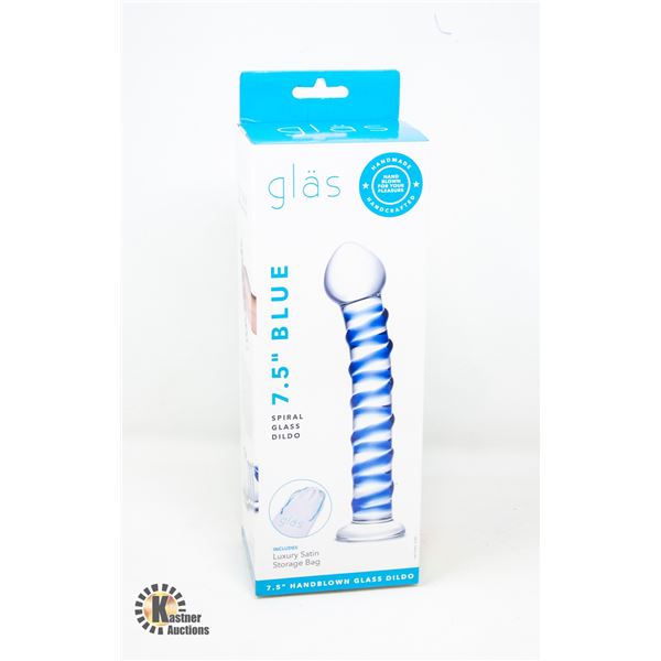 GLAS 7.5" SPIRAL GLASS DILDO