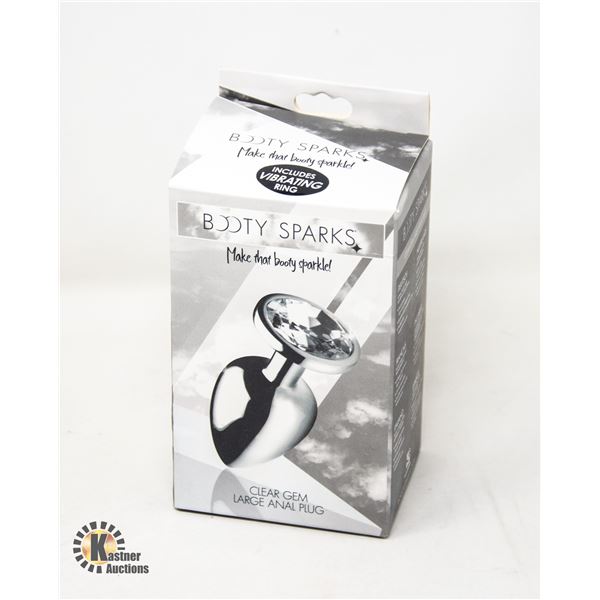 BOOTY SPARKS CLEAR GEM LARGE ANAL PLUG