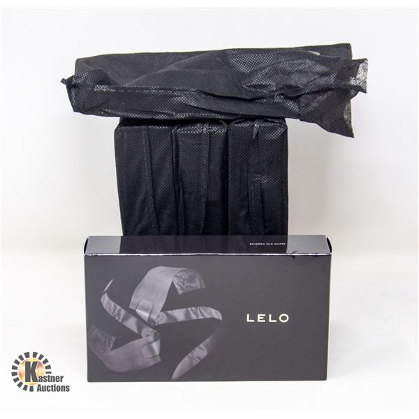 4 SETS OF ETHEREA SILK BLACK CUFFS