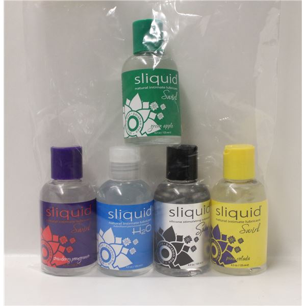 BAG OF 5 ASSORTED PERSONAL LUBRICANTS