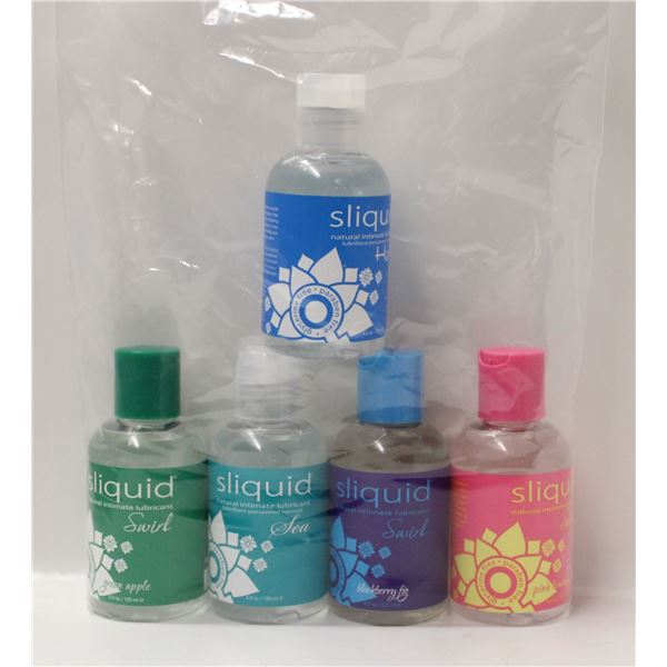 BAG OF 5 ASSORTED PERSONAL LUBRICANTS