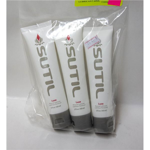 3 NEW SUTIL LUXE PERSONAL LUBRICANT 60ML