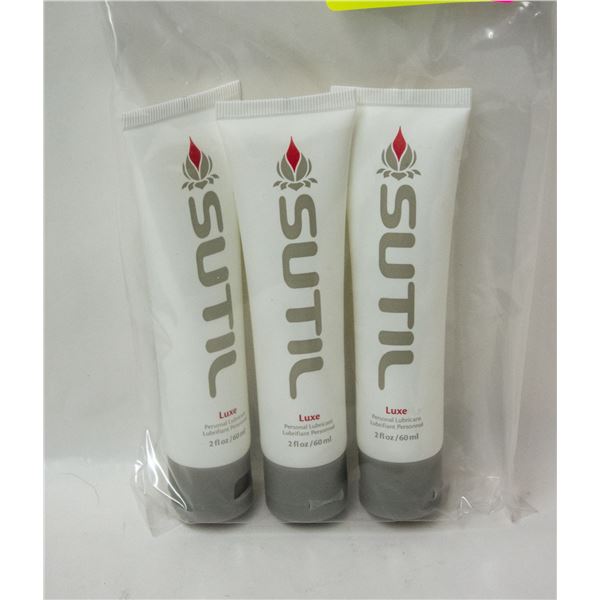 3 NEW SUTIL LUXE PERSONAL LUBRICANT 60ML