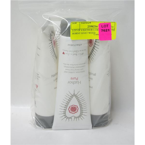 LOT OF 4 HATHOR LUBRICANT WITH HORNY GOAT WEED