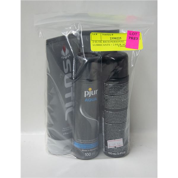 2 SUTIL RICH PERSONAL LUBRICANTS + 2 PJUR AQUA
