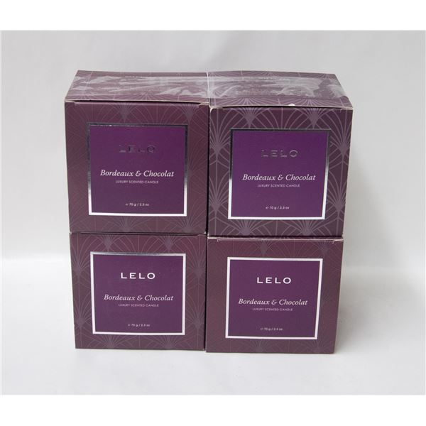 4 NEW LELO BORDEAUX & CHOCOLAT LUXURY SCENTED