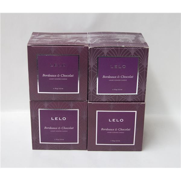 4 NEW LELO BORDEAUX & CHOCOLAT LUXURY SCENTED