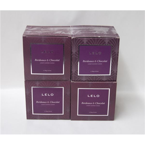 4 NEW LELO BORDEAUX & CHOCOLAT LUXURY SCENTED