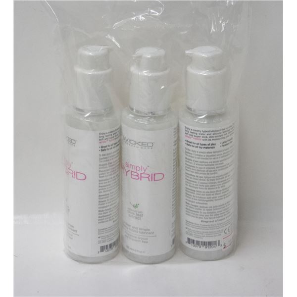 3 BOTTLES OF SIMPLY HYBRID LUBRICANT