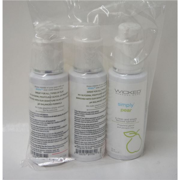 3 BOTTLE OF SIMPLY PEAR LUBRICANT
