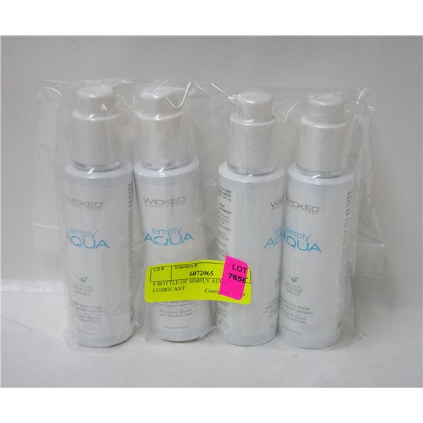 4 BOTTLE OF SIMPLY AUGA LUBRICANT