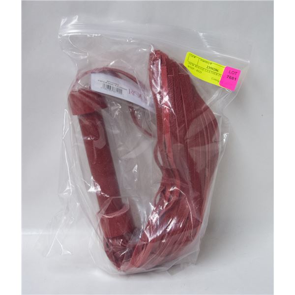 NEW ROUGE LEATHER FLOGGER WHIP - RED