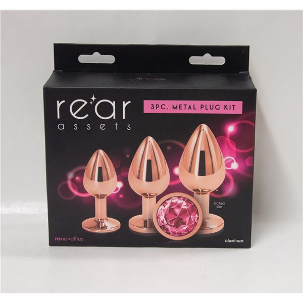 REAR ASSETS 3PC METAL PLUG KIT PINK GEM
