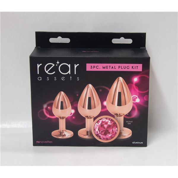REAR ASSETS 3PC METAL PLUG KIT PINK GEM