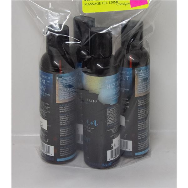 4 BOTTLES OF AROMATHERAPY MASSAGE OIL 120ML