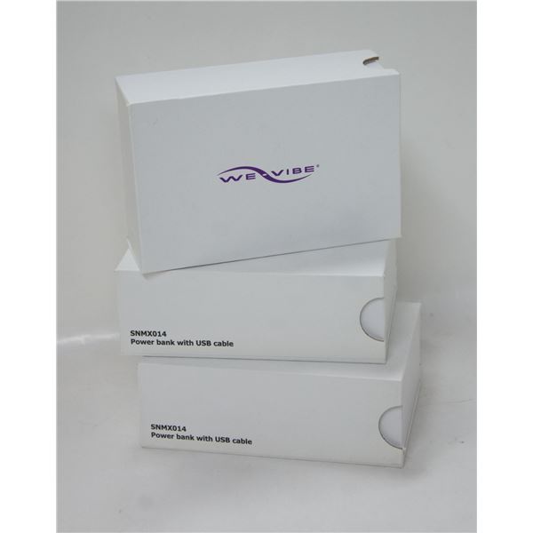 3 NEW WE-VIBE SNMX014 POWER BANKS