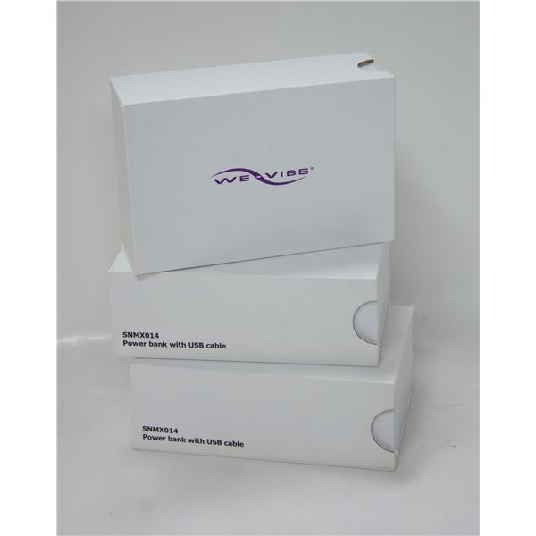 3 NEW WE-VIBE SNMX014 POWER BANKS