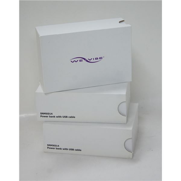 3 NEW WE-VIBE SNMX014 POWER BANKS
