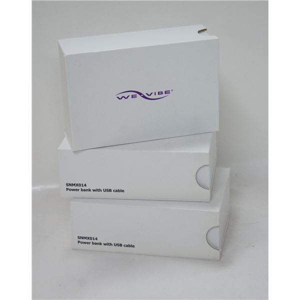 3 NEW WE-VIBE SNMX014 POWER BANKS