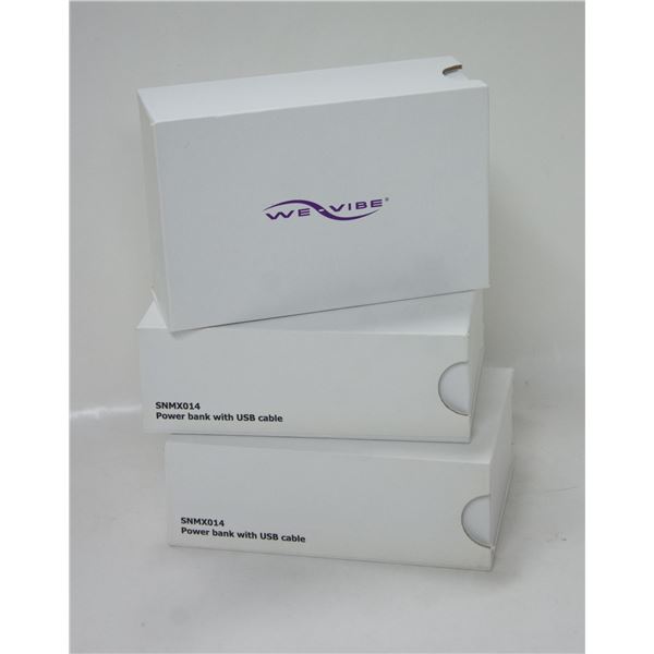 3 NEW WE-VIBE SNMX014 POWER BANKS