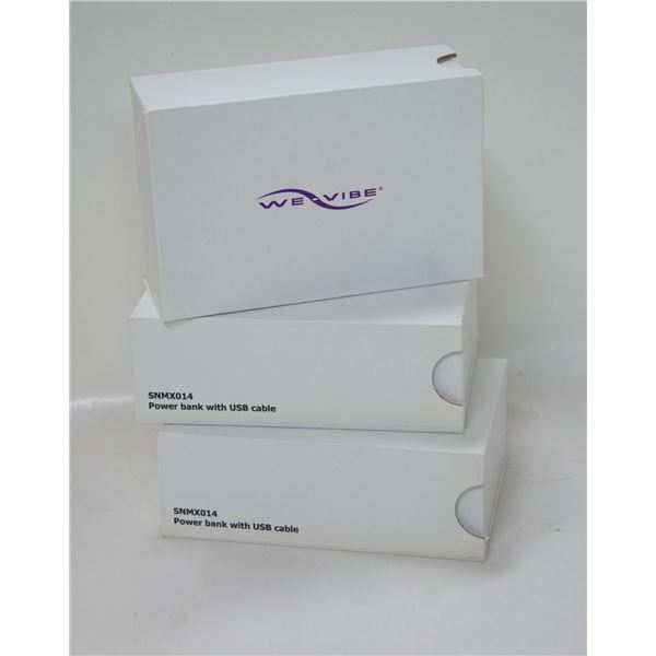 3 NEW WE-VIBE SNMX014 POWER BANKS