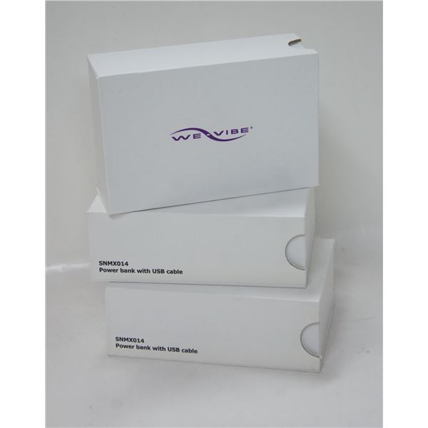 3 NEW WE-VIBE SNMX014 POWER BANKS