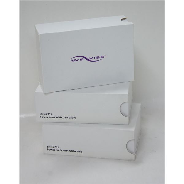 3 NEW WE-VIBE SNMX014 POWER BANKS