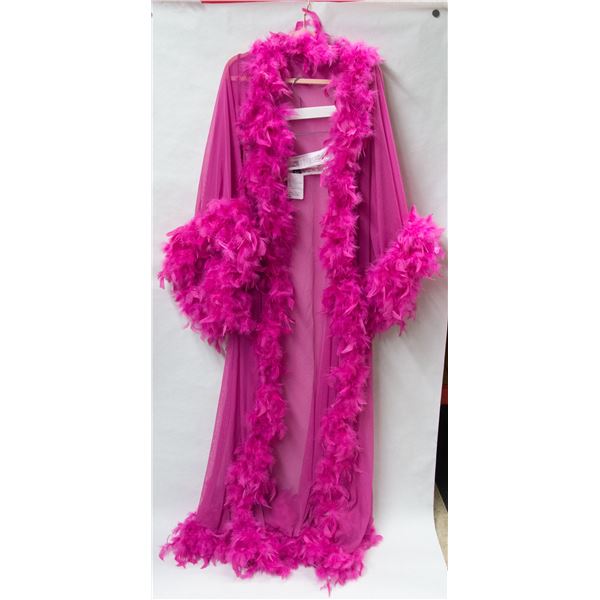 EROTIC SOFT PINK FEATHER BOA ROBE