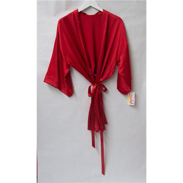 FAGIONI POLYESTER ROBE - RED - ONE SIZE FITS MOST